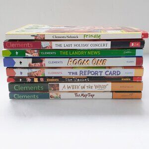 Andrew Clements Book Bundle 8 Paperback Middle Grades 4th 5th 6th Frindle Lot